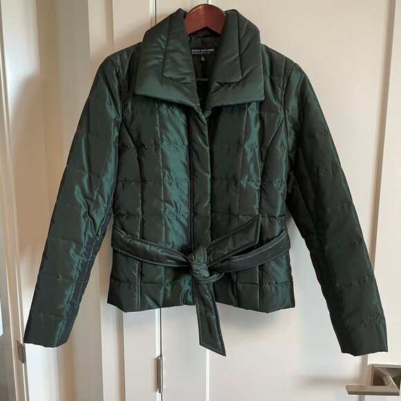 Jones New York Signature Petite Polyester Jacket Emerald Green Sz PS  NWOT - Picture 1 of 16